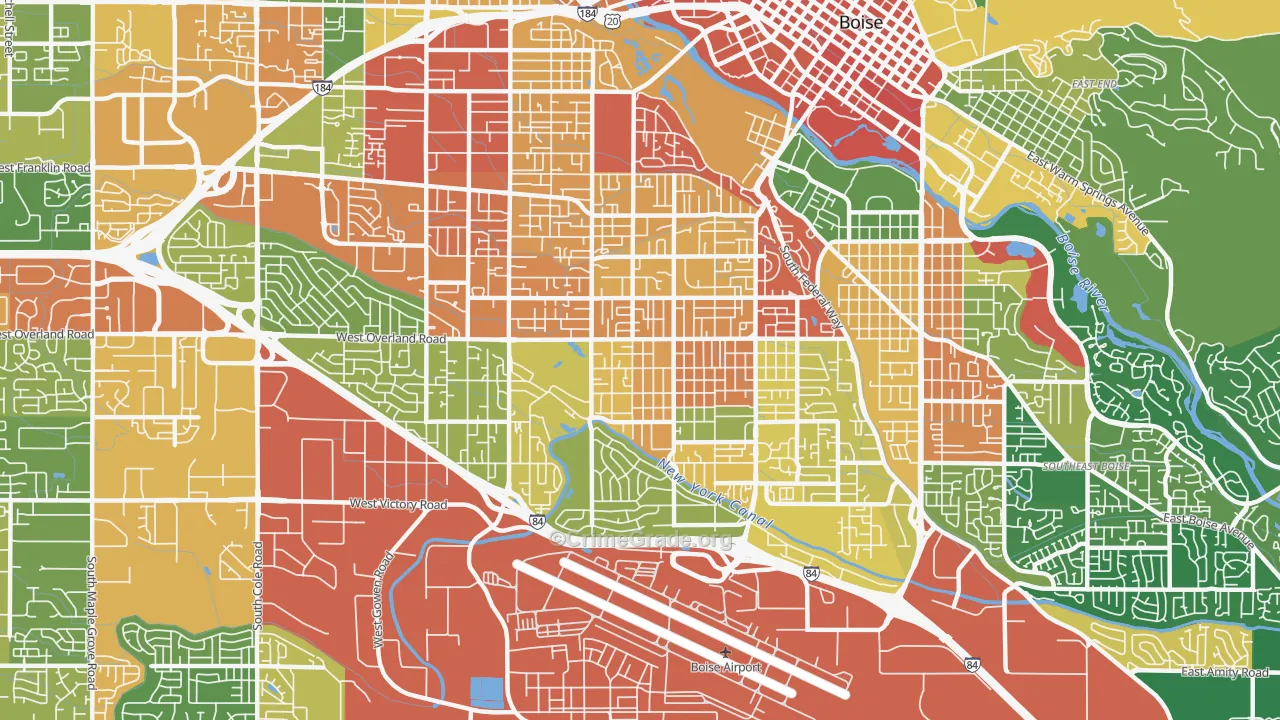 83705, ID Map of Drug-Related Crime Rates