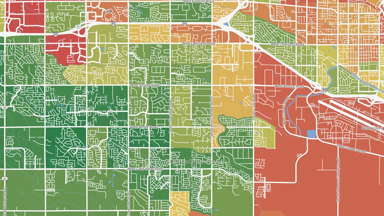 83709, ID Map of Drug-Related Crime Rates