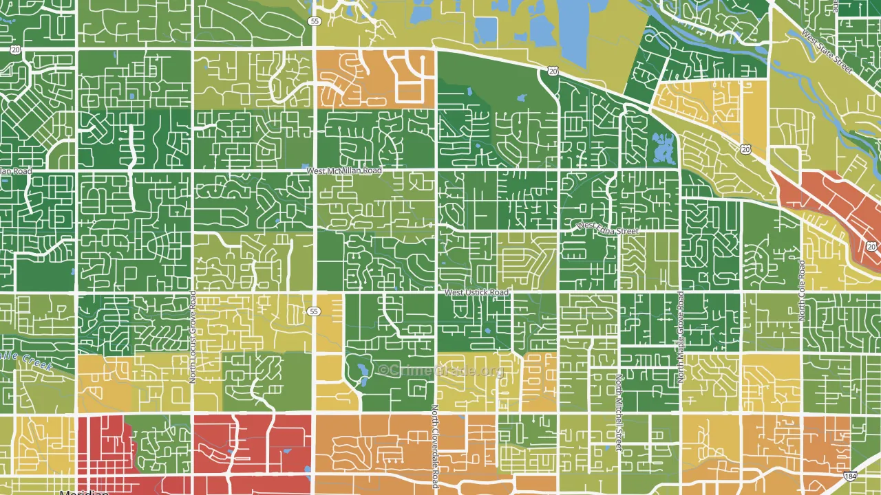 83713, ID Map of Drug-Related Crime Rates