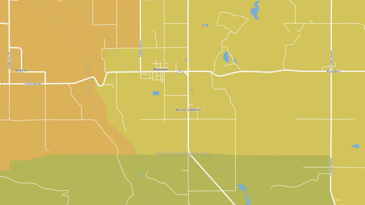 84001, UT Map of Drug-Related Crime Rates