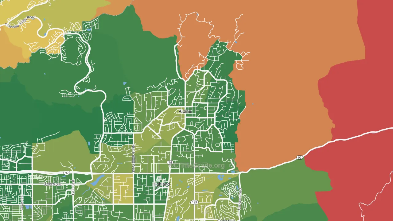 84004, UT Map of Drug-Related Crime Rates