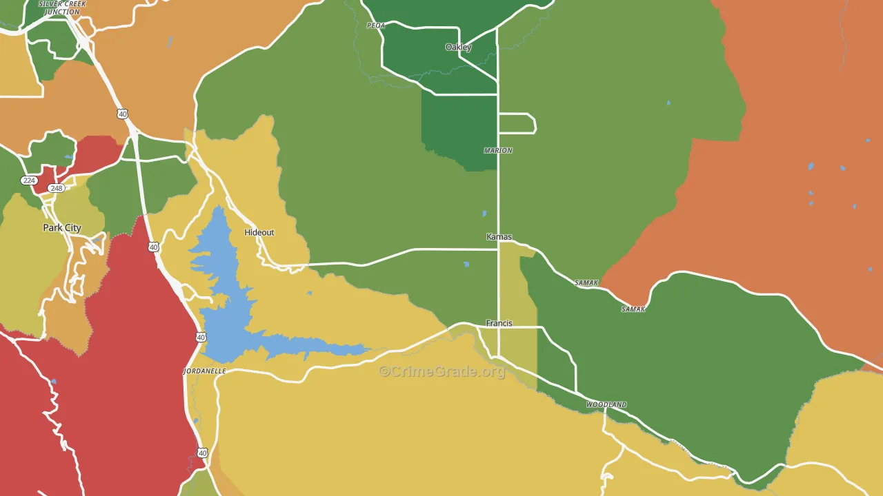 84036, UT Map of Drug-Related Crime Rates