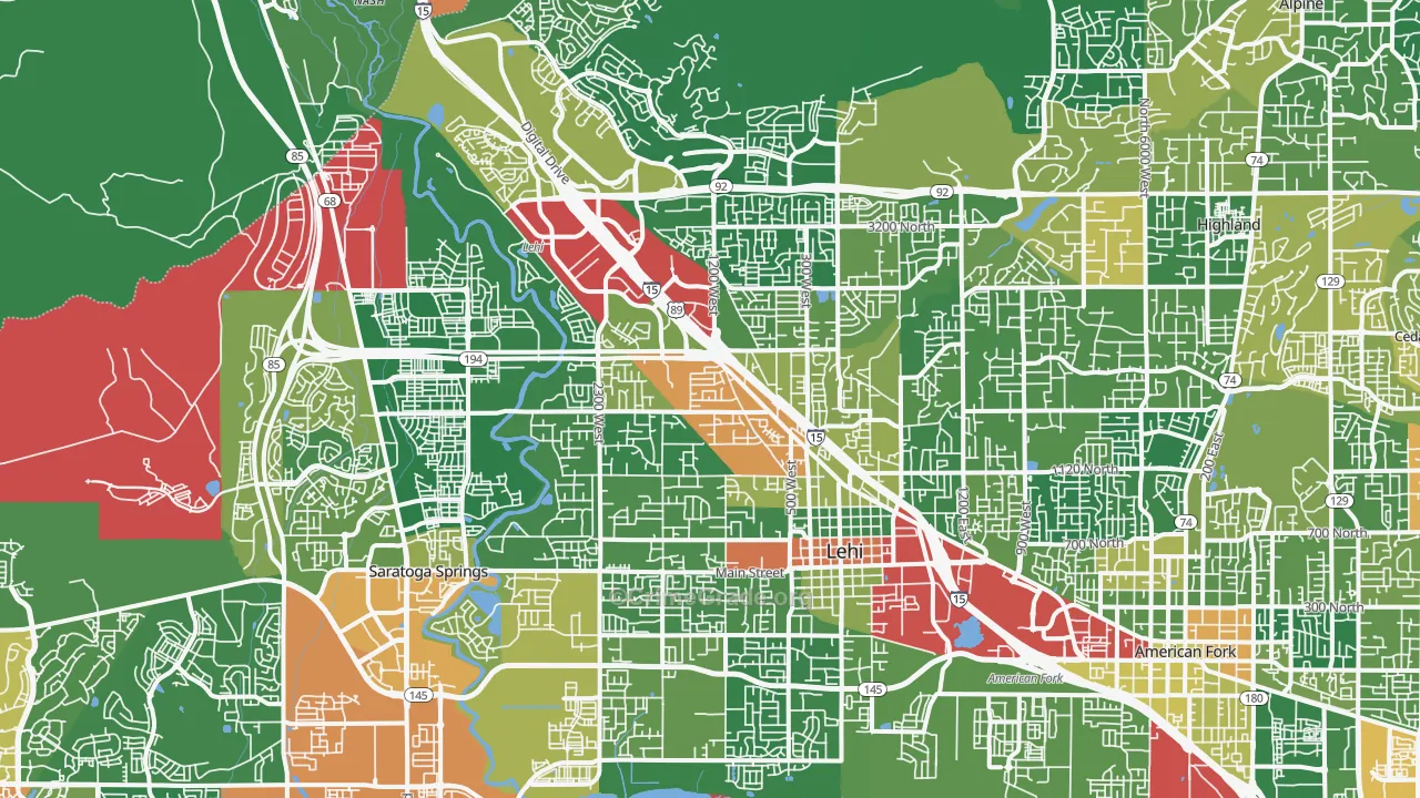 84043, UT Map of Drug-Related Crime Rates