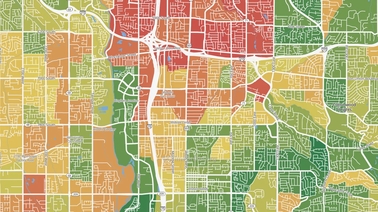 84047, UT Map of Drug-Related Crime Rates