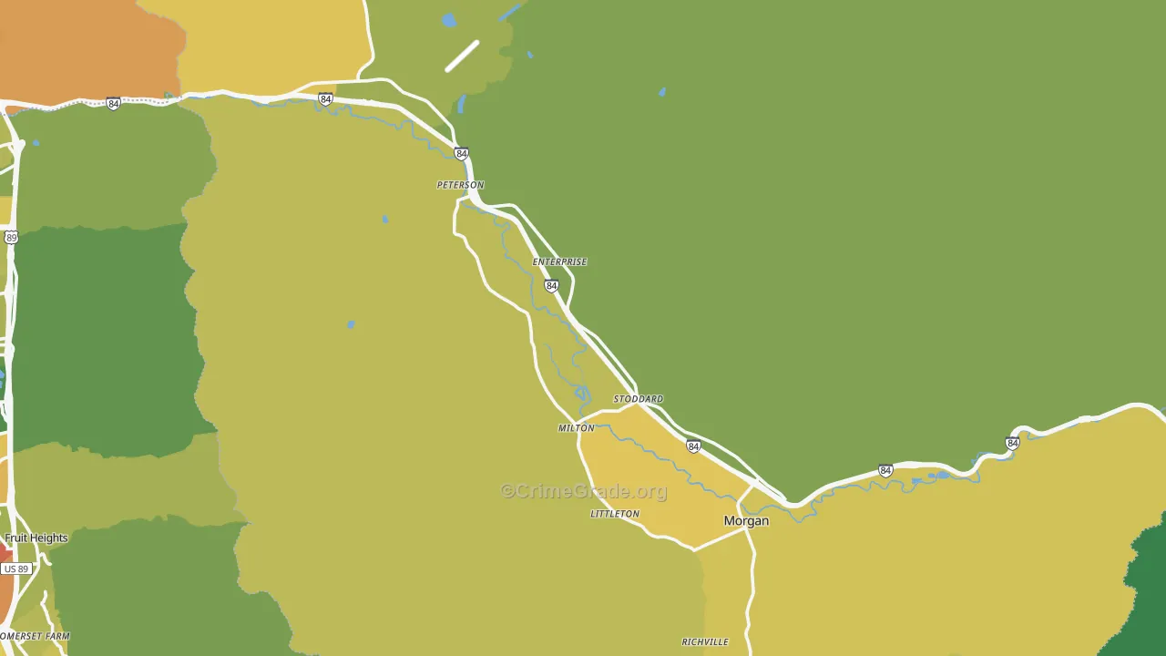 84050, UT Map of Drug-Related Crime Rates