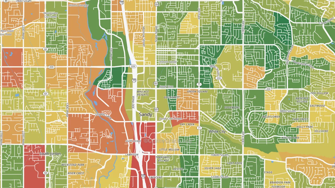 84070, UT Map of Drug-Related Crime Rates