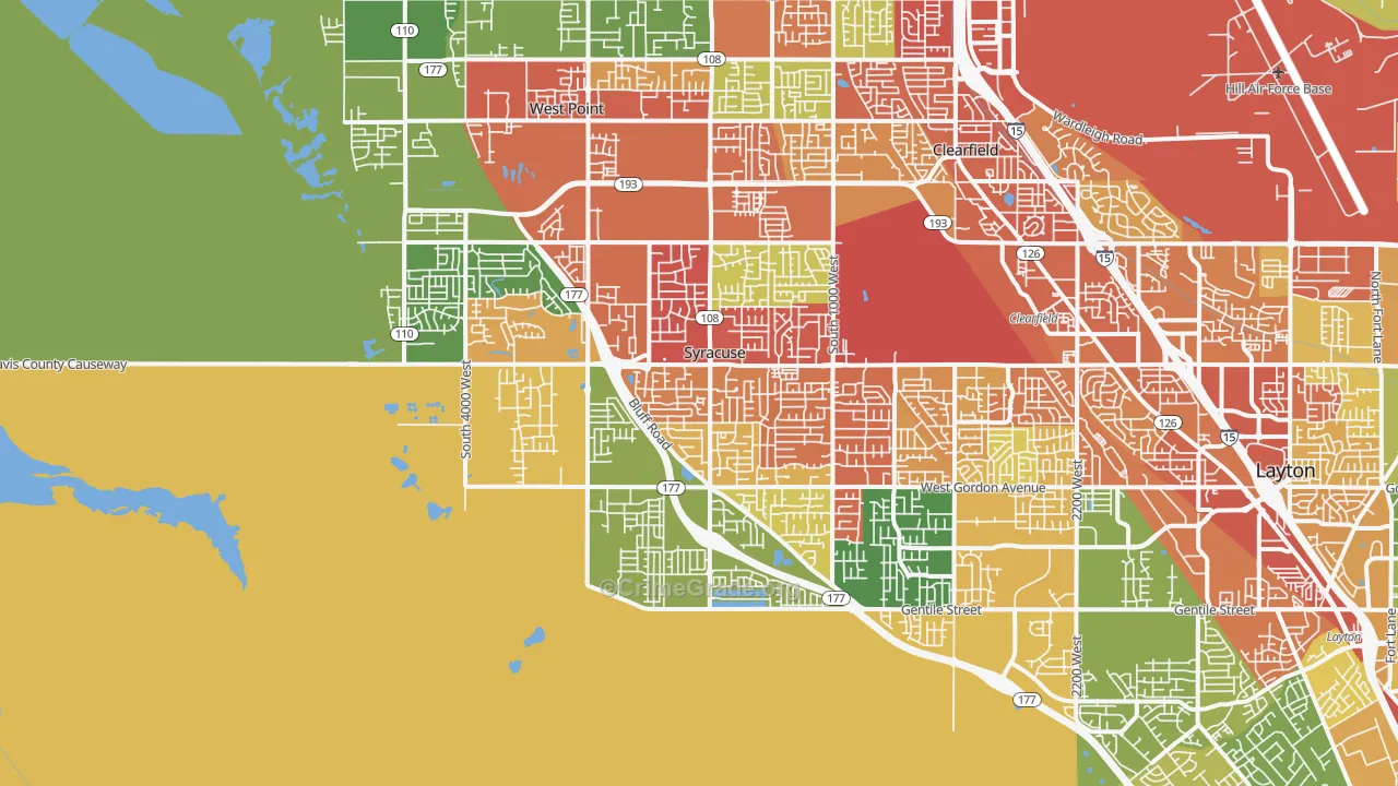 84075, UT Map of Drug-Related Crime Rates