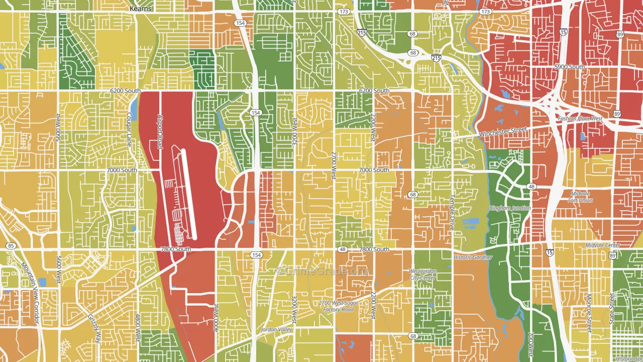 84084, UT Map of Drug-Related Crime Rates
