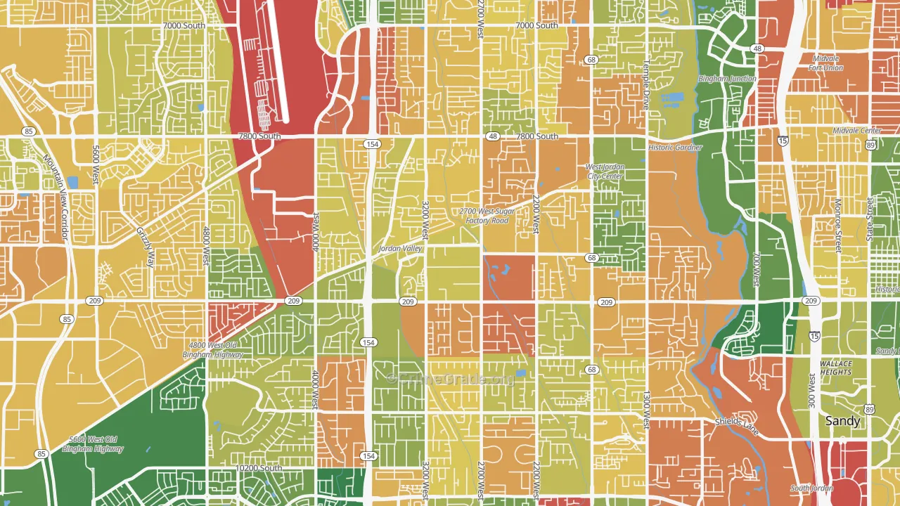 84088, UT Map of Drug-Related Crime Rates