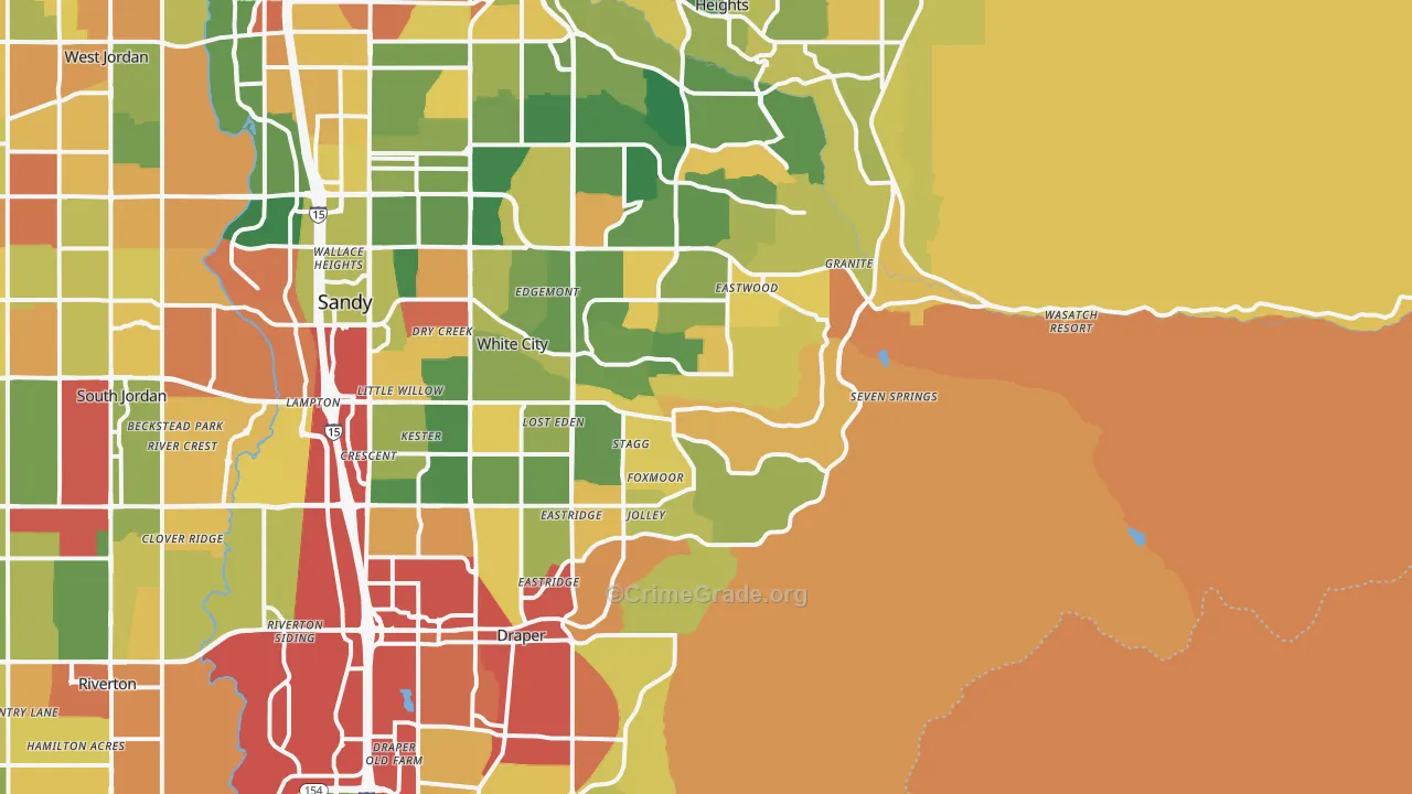 84092, UT Map of Drug-Related Crime Rates