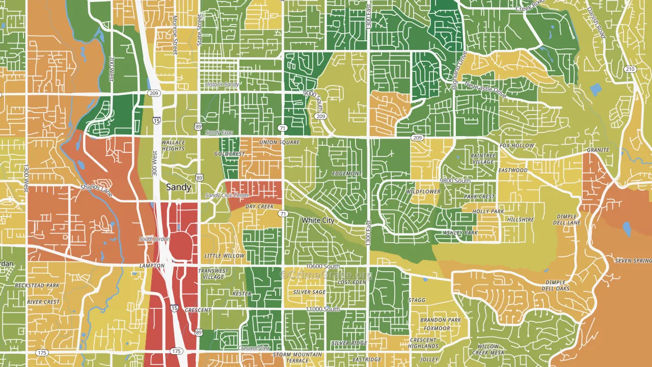 84094, UT Map of Drug-Related Crime Rates