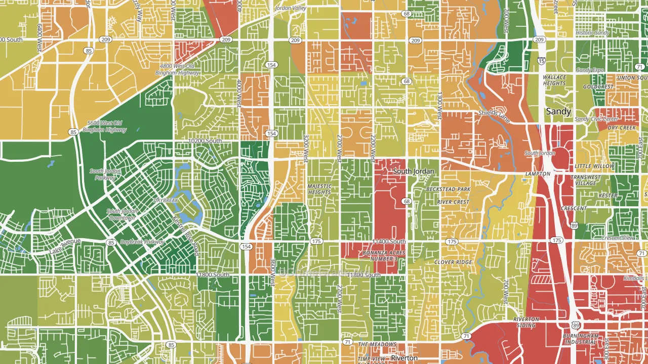 84095, UT Map of Drug-Related Crime Rates
