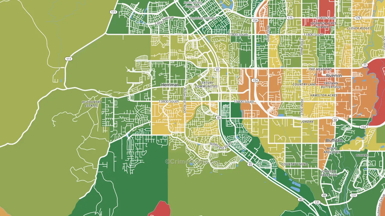 84096, UT Map of Drug-Related Crime Rates