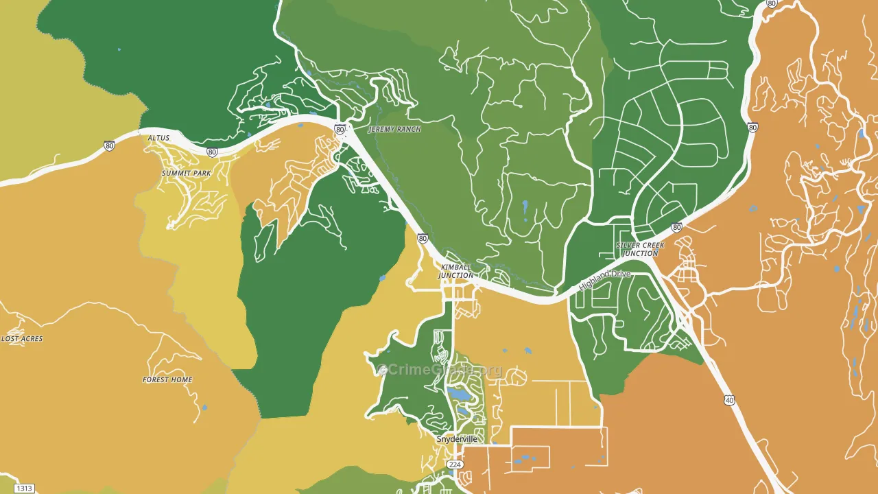 84098, UT Map of Drug-Related Crime Rates