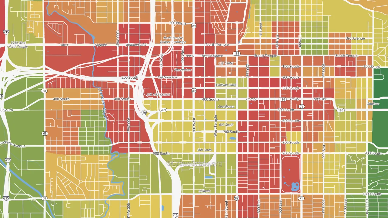 84101, UT Map of Drug-Related Crime Rates