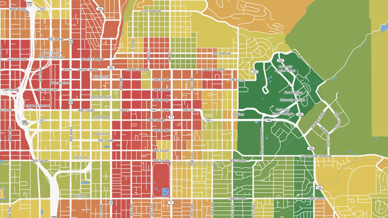 84102, UT Map of Drug-Related Crime Rates
