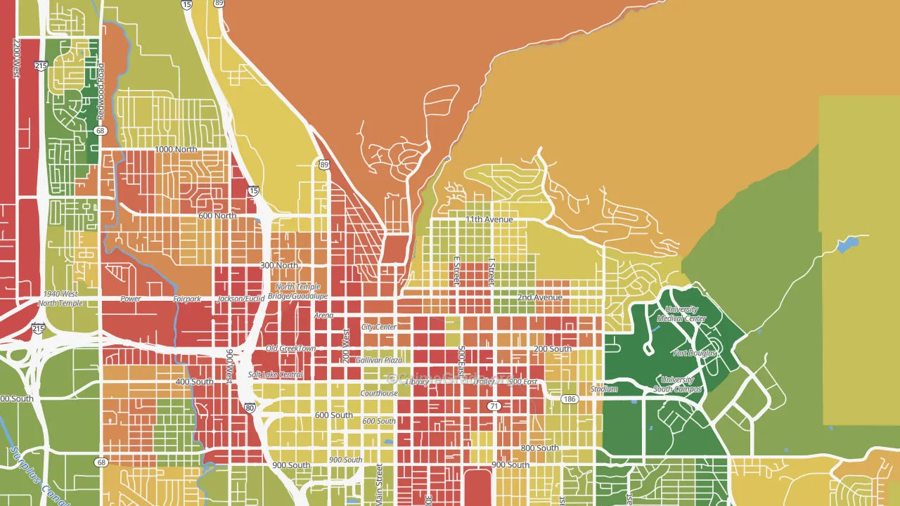 84103, UT Map of Drug-Related Crime Rates