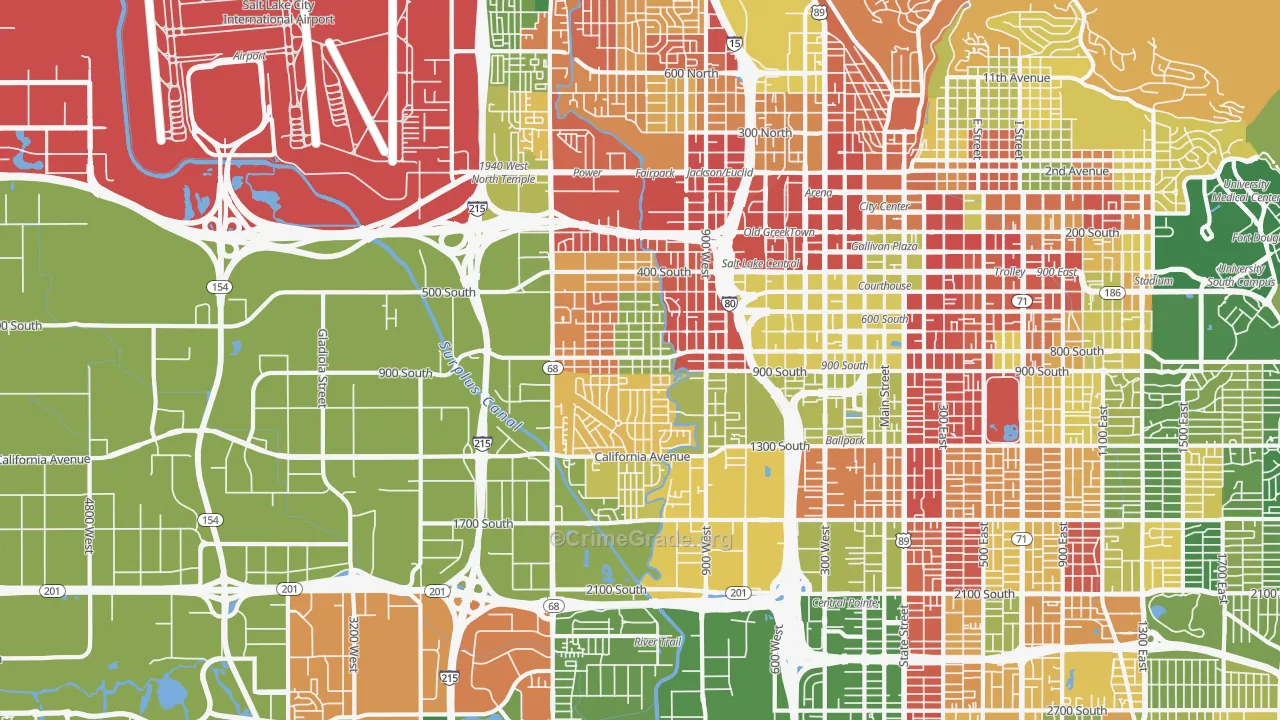 84104, UT Map of Drug-Related Crime Rates