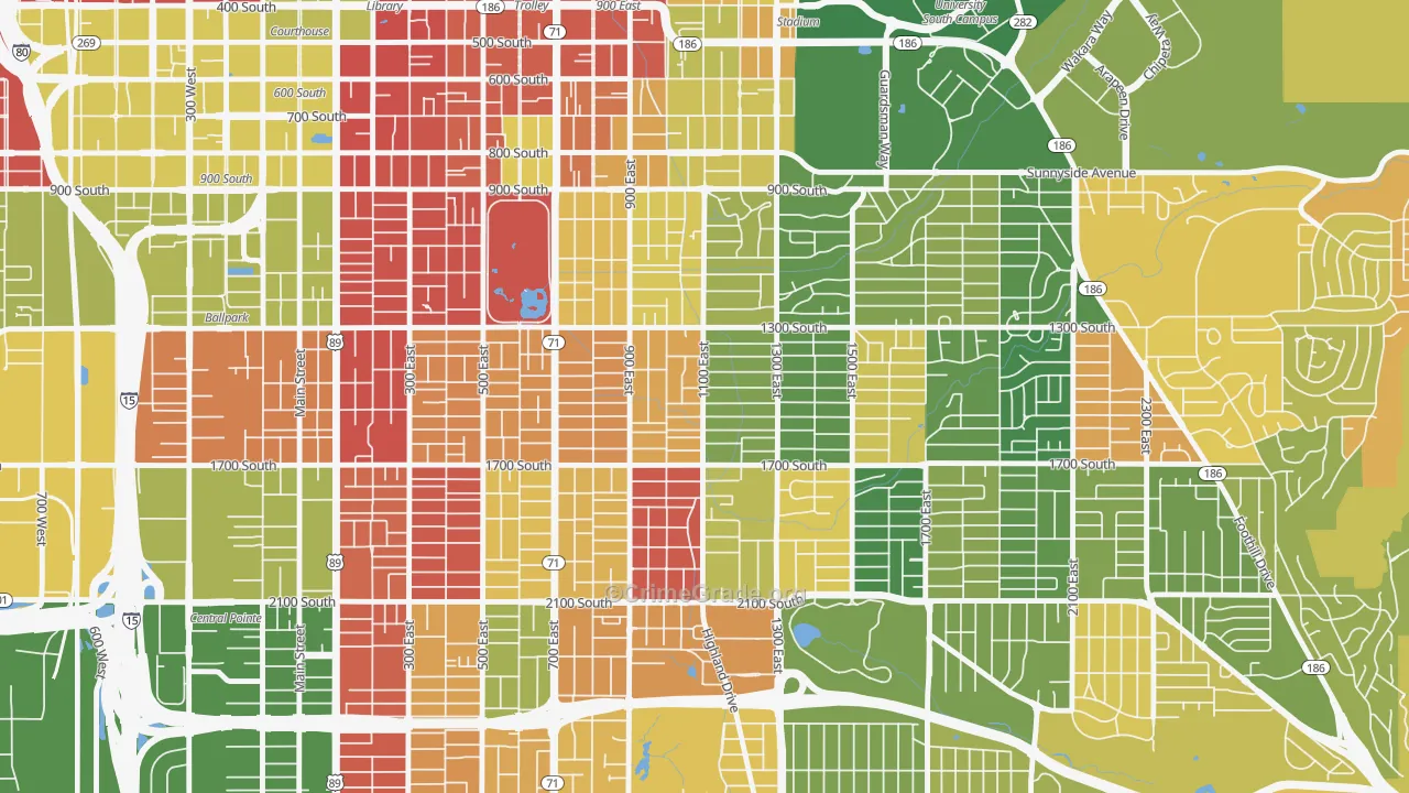 84105, UT Map of Drug-Related Crime Rates