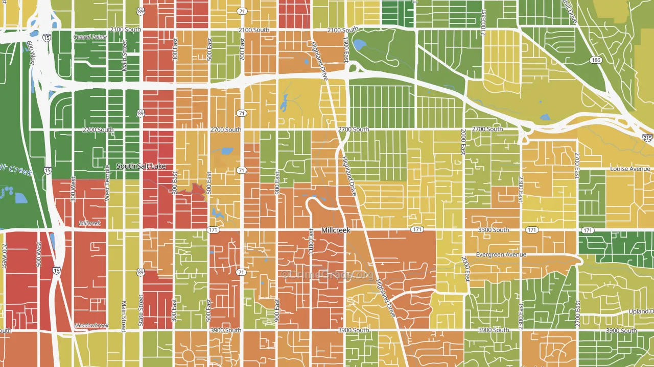 84106, UT Map of Drug-Related Crime Rates