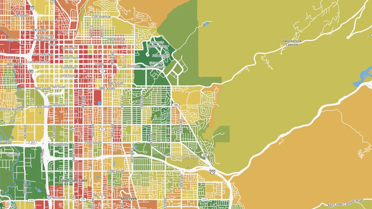 84108, UT Map of Drug-Related Crime Rates