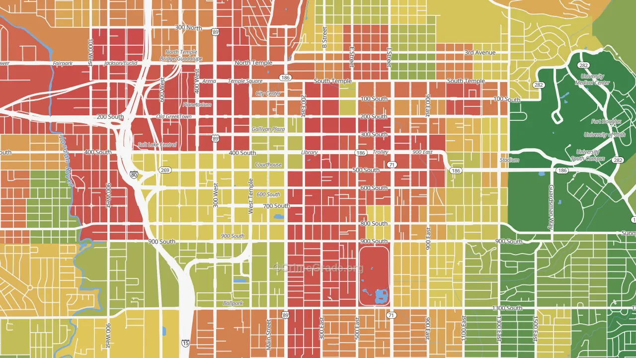 84111, UT Map of Drug-Related Crime Rates