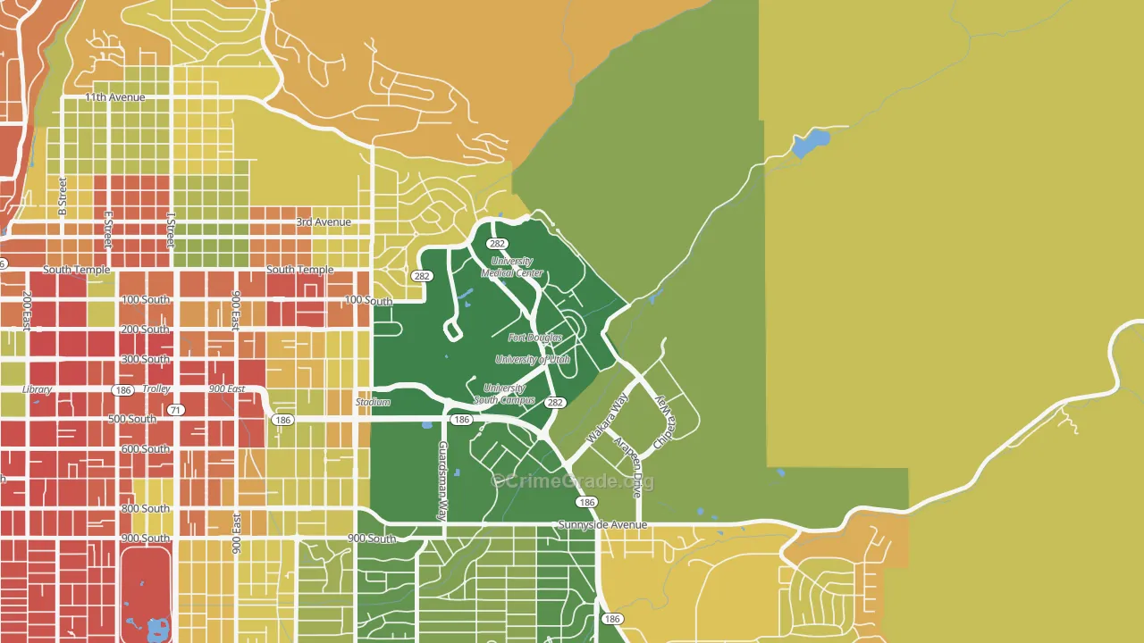 84112, UT Map of Drug-Related Crime Rates