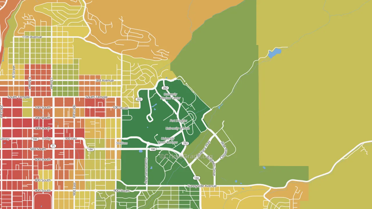 84113, UT Map of Drug-Related Crime Rates
