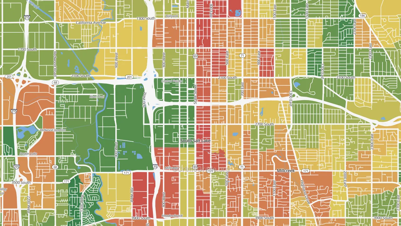 84115, UT Map of Drug-Related Crime Rates