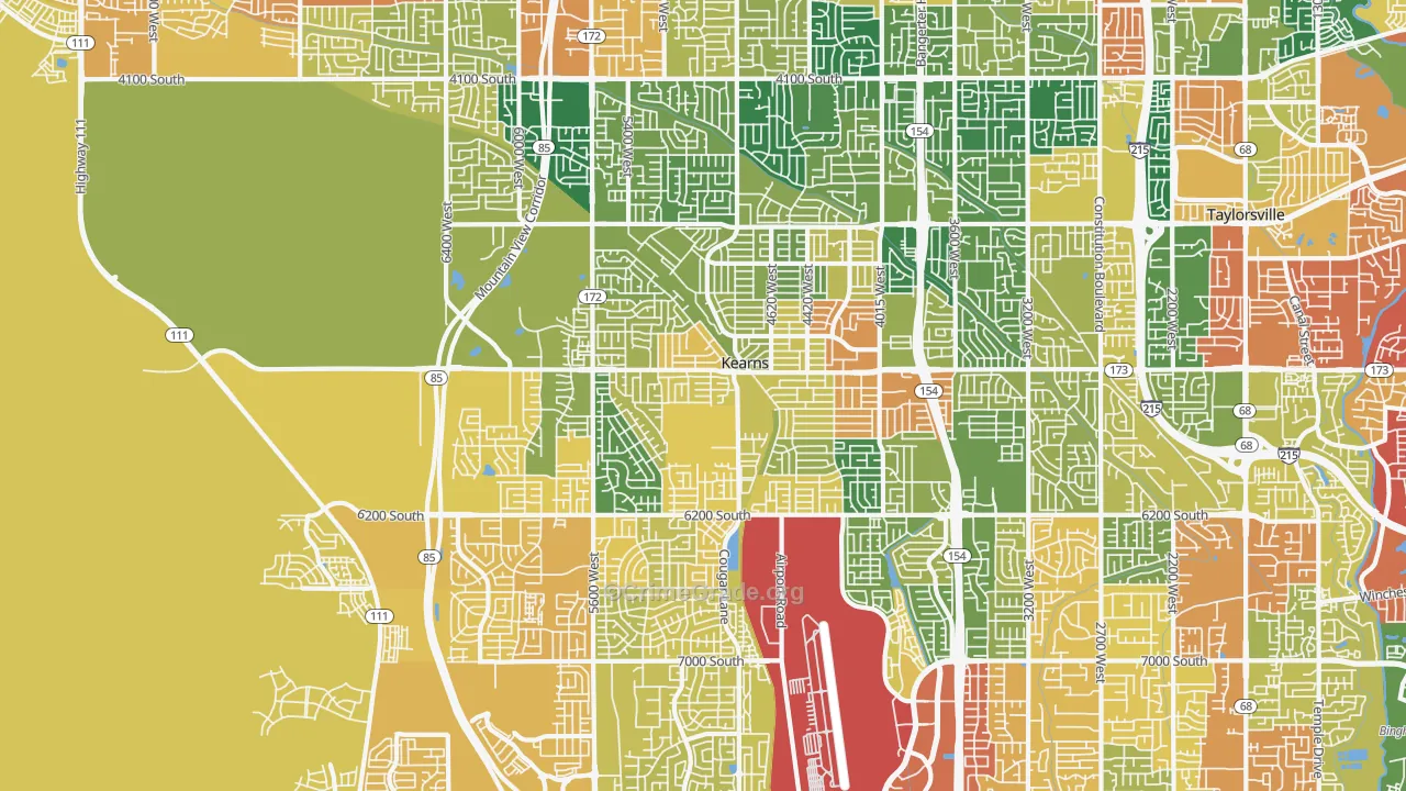 84118, UT Map of Drug-Related Crime Rates