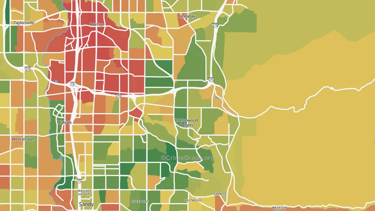 84121, UT Map of Drug-Related Crime Rates
