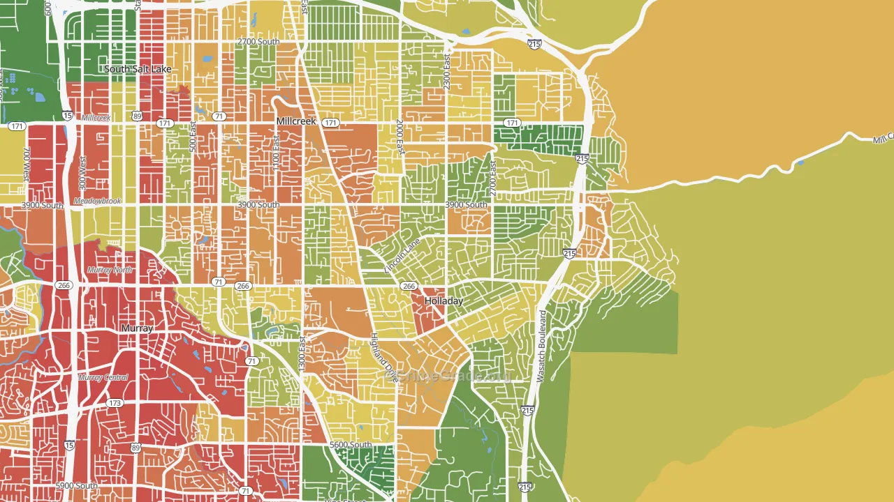 84124, UT Map of Drug-Related Crime Rates