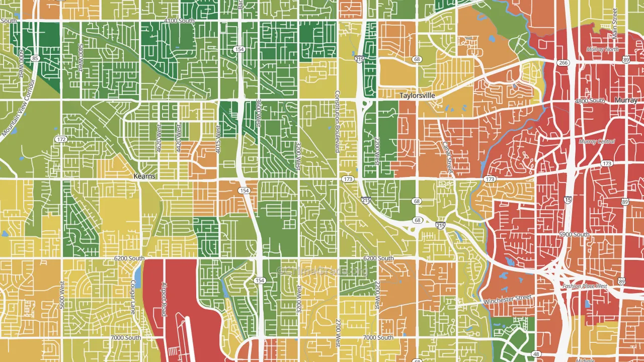 84129, UT Map of Drug-Related Crime Rates