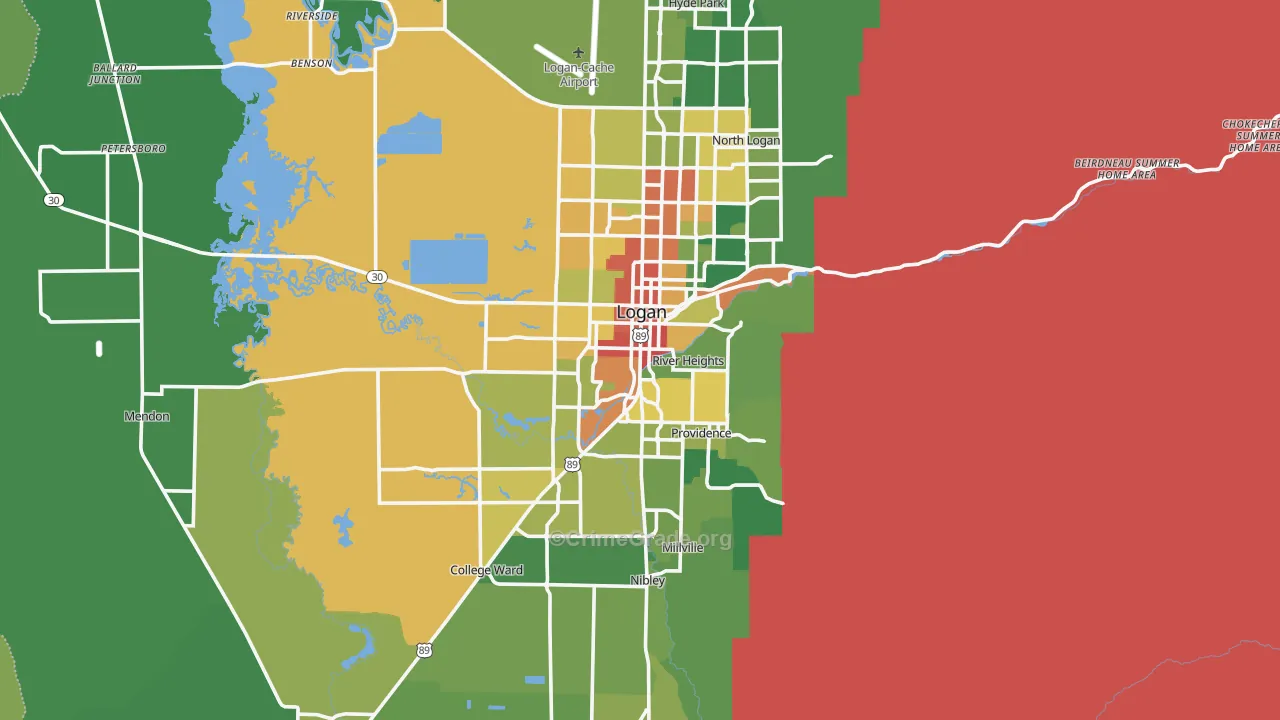 84321, UT Map of Drug-Related Crime Rates