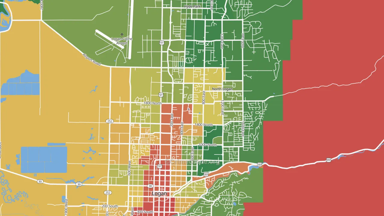 84341, UT Map of Drug-Related Crime Rates