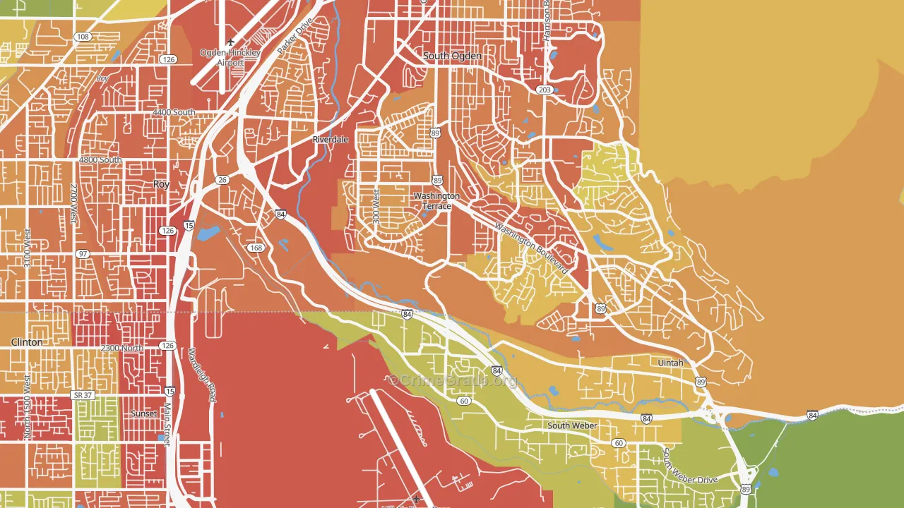 84405, UT Map of Drug-Related Crime Rates