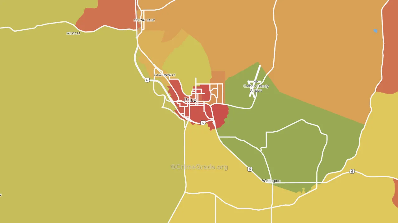 84501, UT Map of Drug-Related Crime Rates