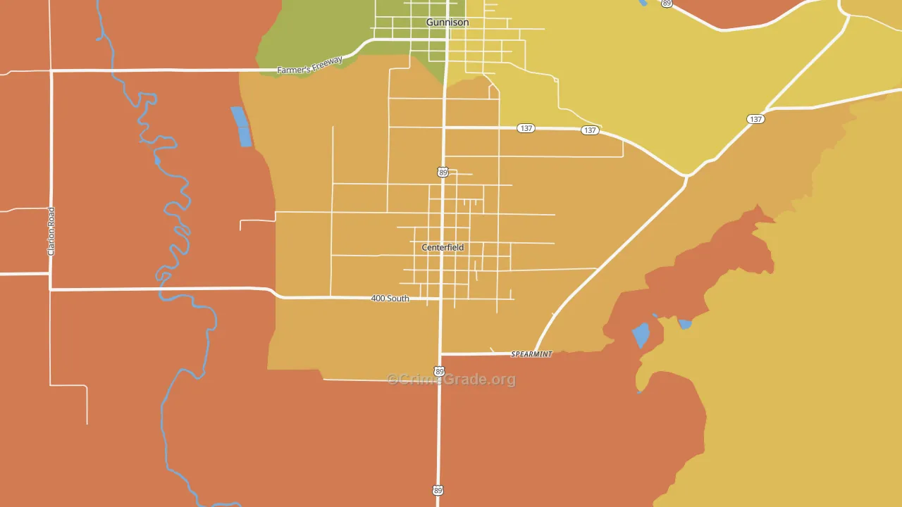 84622, UT Map of Drug-Related Crime Rates