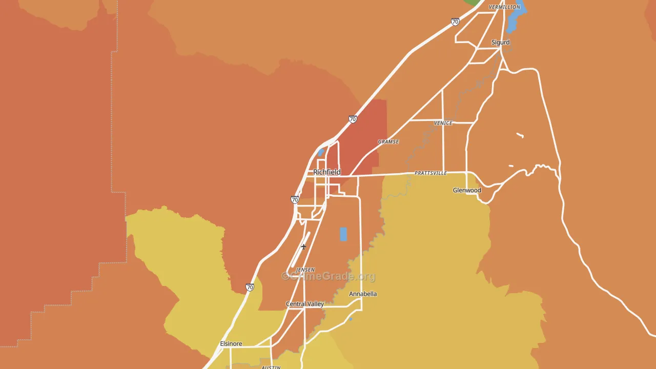 84701, UT Map of Drug-Related Crime Rates