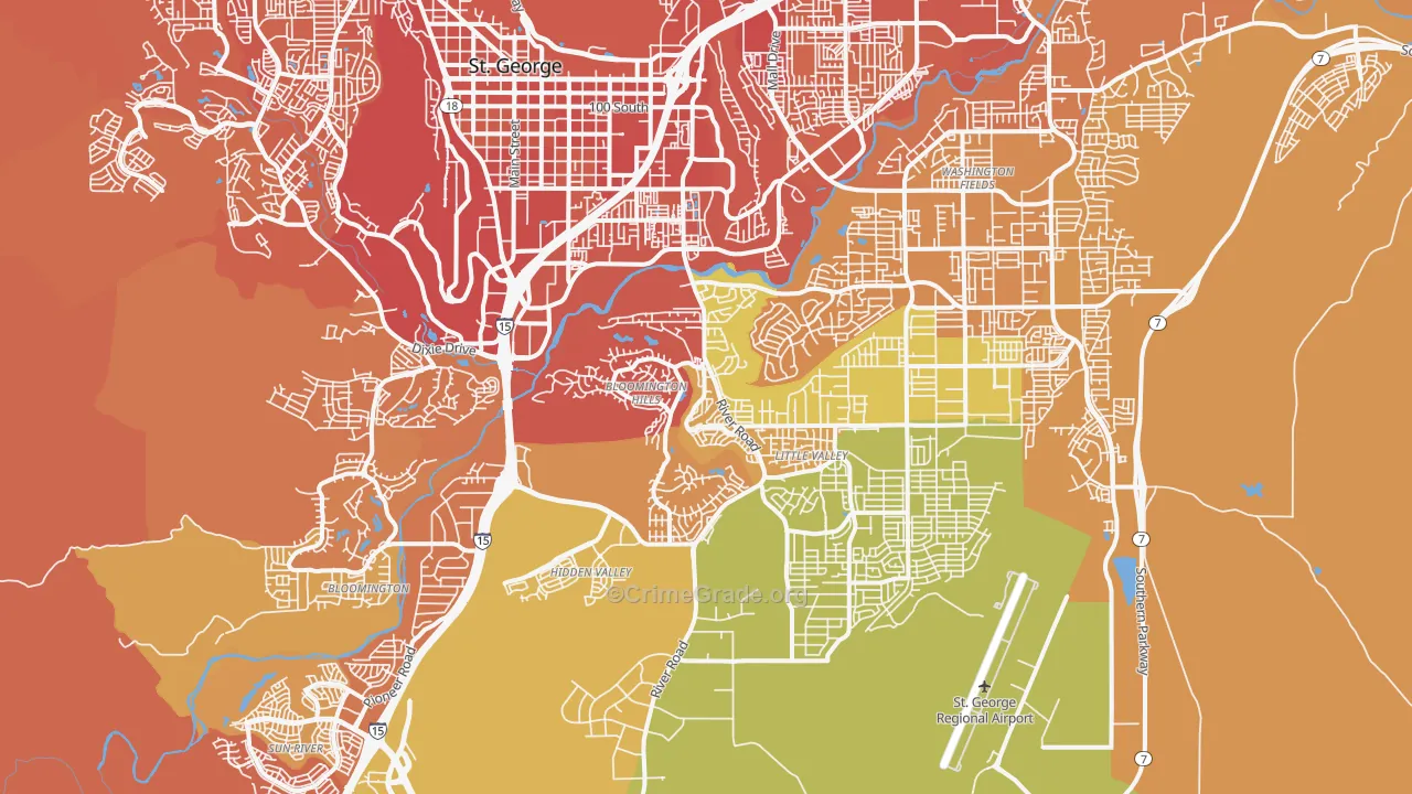 84790, UT Map of Drug-Related Crime Rates