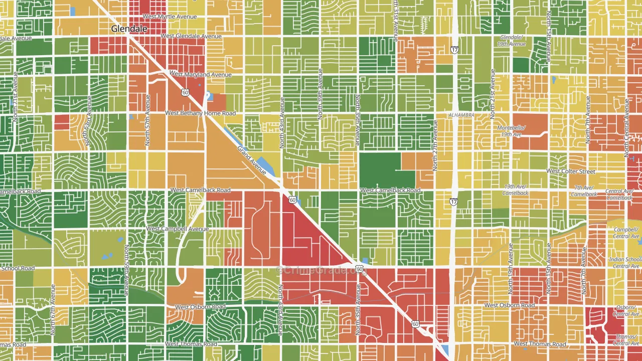 85019, AZ Map of Drug-Related Crime Rates