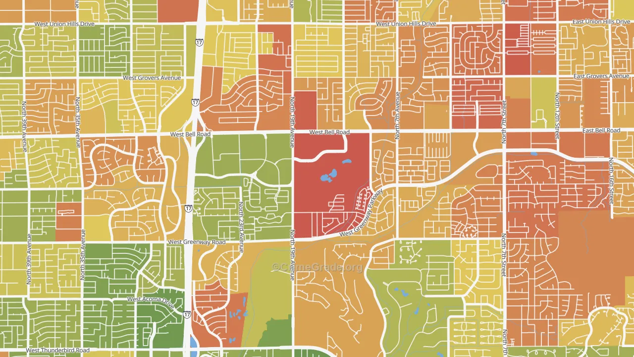 85023, AZ Map of Drug-Related Crime Rates