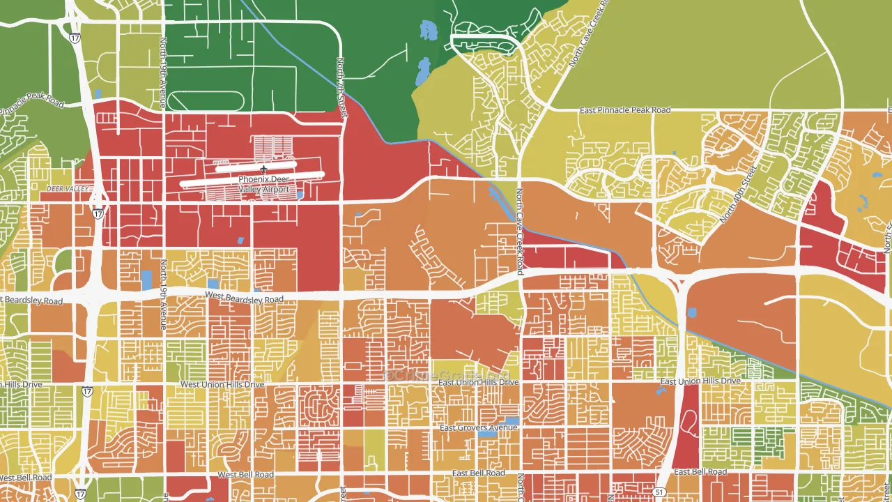 85024, AZ Map of Drug-Related Crime Rates