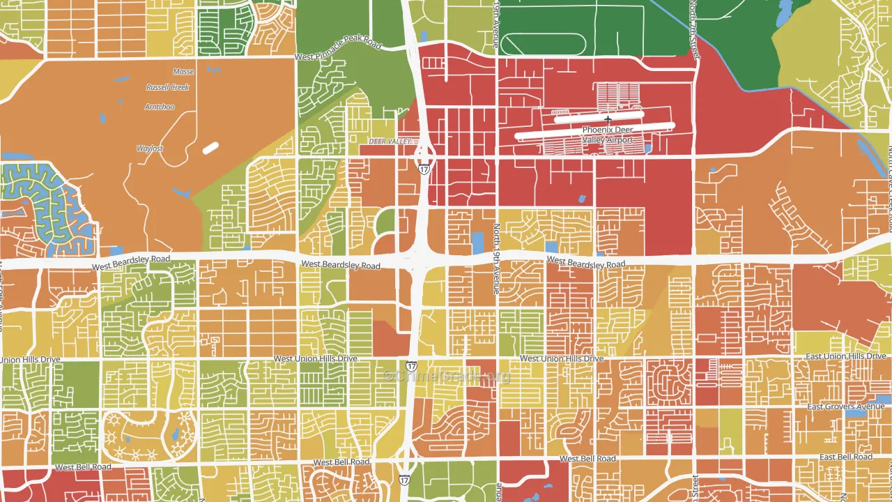 85027, AZ Map of Drug-Related Crime Rates