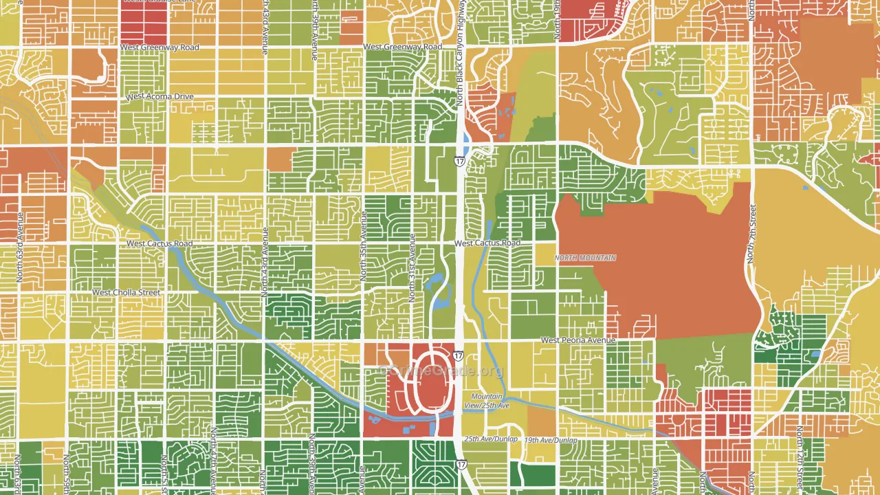 85029, AZ Map of Drug-Related Crime Rates