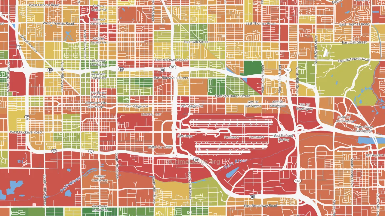 85034, AZ Map of Drug-Related Crime Rates