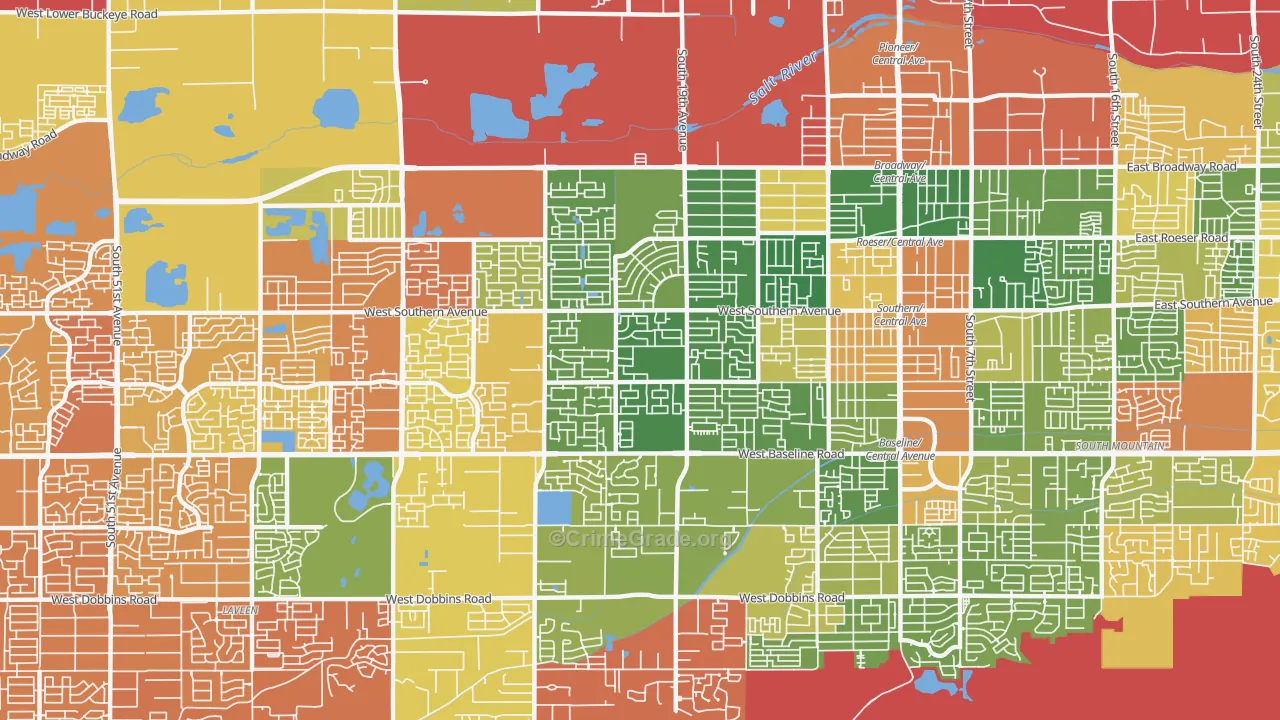 85041, AZ Map of Drug-Related Crime Rates