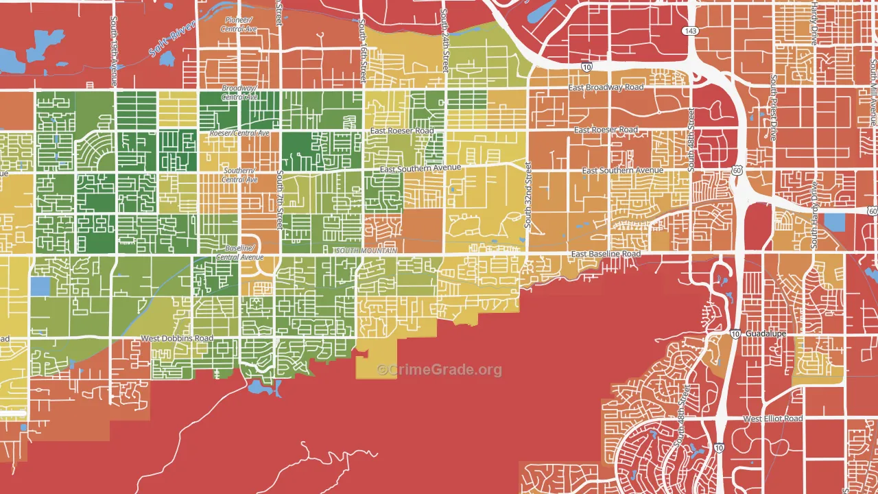 85042, AZ Map of Drug-Related Crime Rates