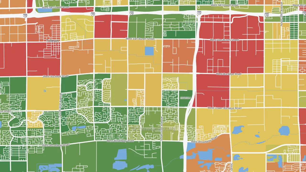 85043, AZ Map of Drug-Related Crime Rates