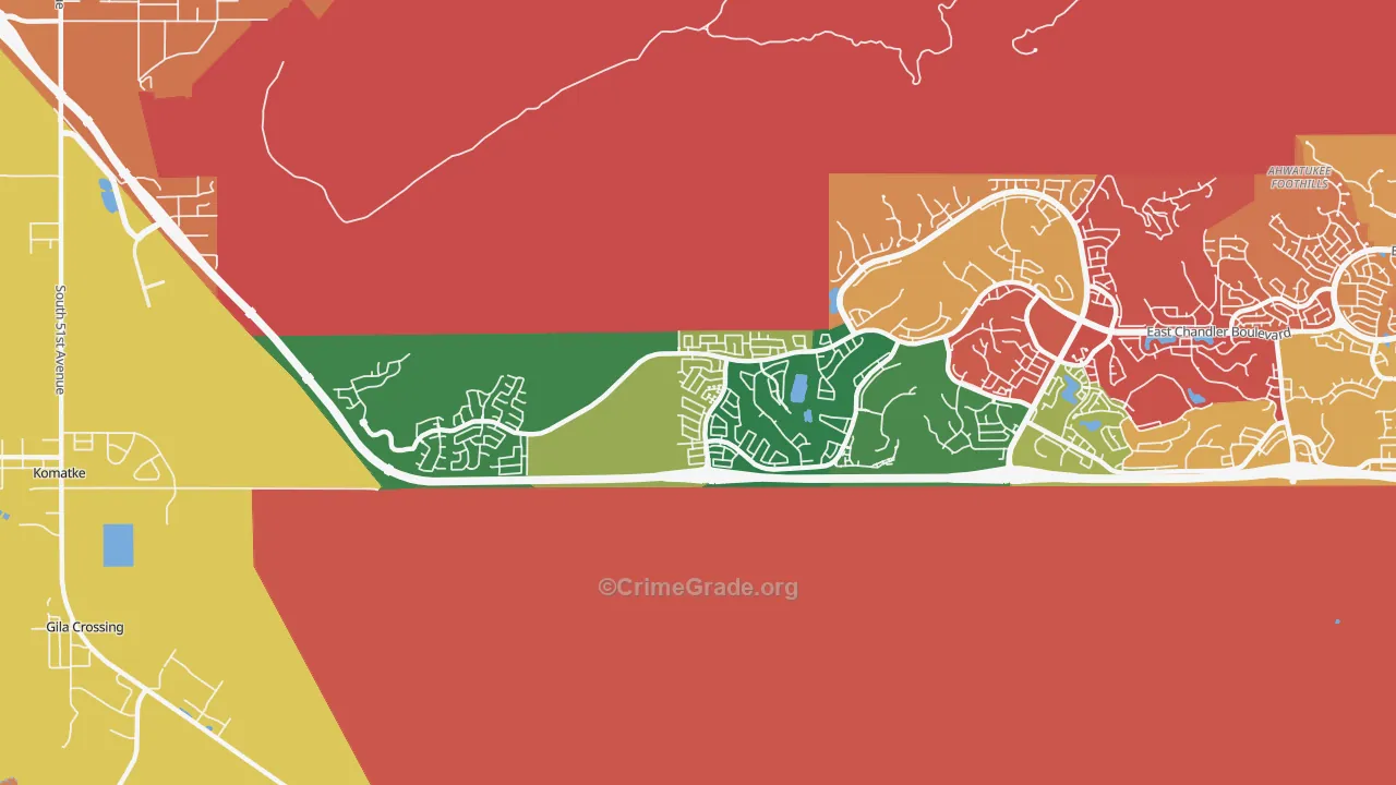85045, AZ Map of Drug-Related Crime Rates